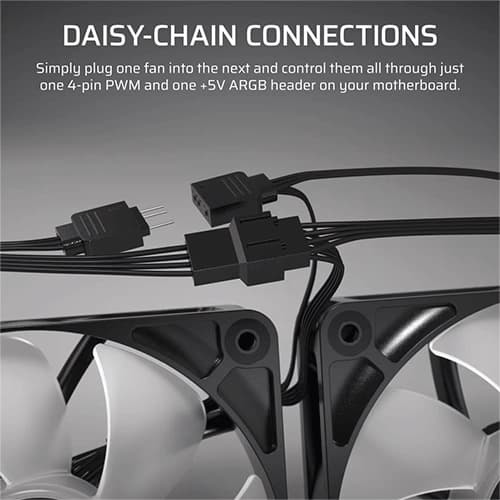 Corsair RS140 ARGB 140mm PWM Cabinet Fan, Dual Pack